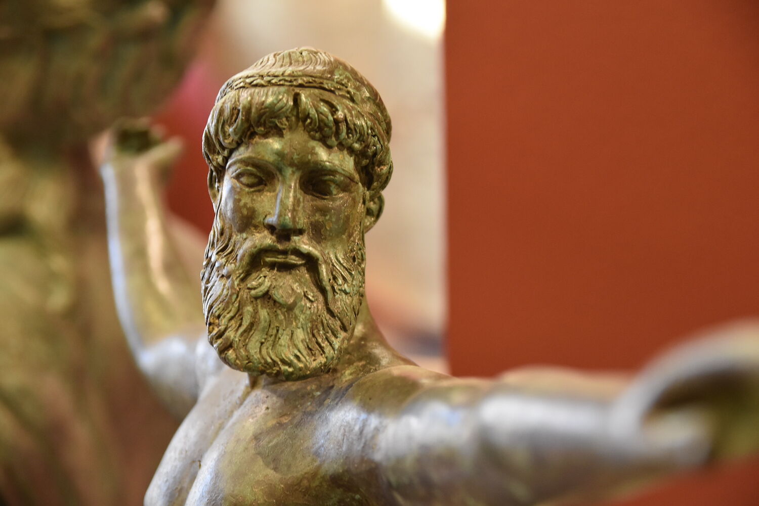 Bronzefigur POSEIDON / ZEUS vom Kap Artemision Bronzeskulptur